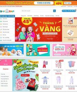Mẫu website bán hàng Baby Shop