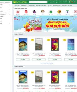 Mẫu website bách hóa xanh