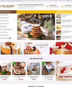 Mẫu web tiệm bánh ngọt