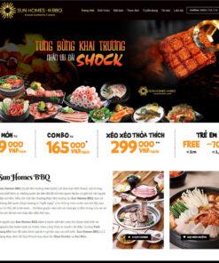 Mẫu web nhà hàng BBQ