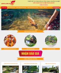 Mẫu website dịch vụ làm hồ cá koi