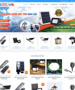 Mẫu website bán đèn năng lượng mặt trời
