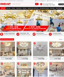 Mẫu website bán đèn trang trí