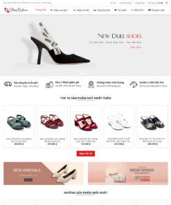 Mẫu website Flatsome bán giày nữ