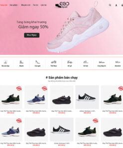 Mẫu website bán giày thể thao