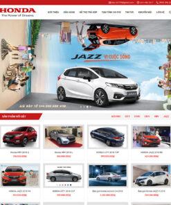 Mẫu website bán xe honda