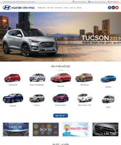 Mẫu web đại lý xe Hyundai