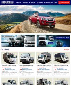 Mẫu website bán xe Isuzu