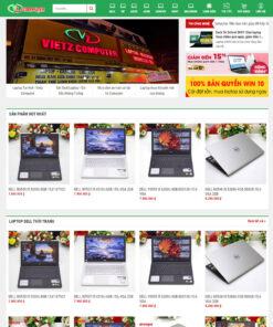 Mẫu website Flatsome bán laptop 01
