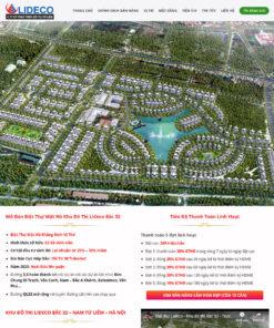 Mẫu website flatsome bất động sản Lideco
