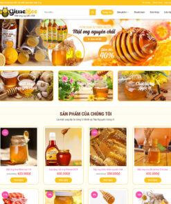 Mẫu web bán mật ong