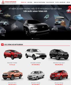 Mẫu website bán xe mitsubishi