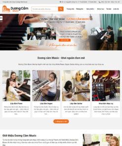 Mẫu website flatsome bán nhạc cụ