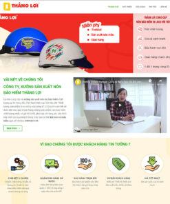 Mẫu website bán nón bảo hiểm