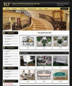 Mẫu website dịch vụ sắt mỹ nghệ
