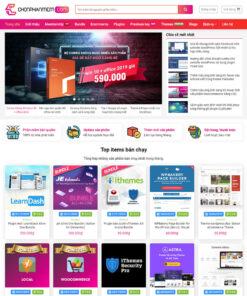 Mẫu website flatsome bán code - phần mềm