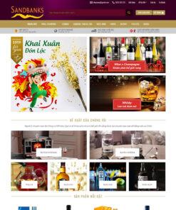 Mẫu website Shop rượu