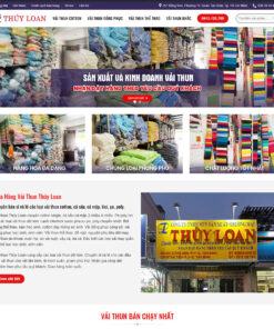 Mẫu website bán shop vải