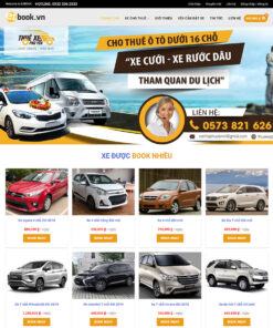 Mẫu website dịch vụ cho thuê xe 01