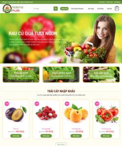 Mẫu website bán trái cây