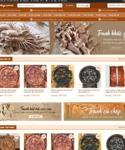 Mẫu website bán tranh gỗ