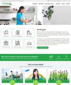 Mẫu website vệ sinh công nghiệp