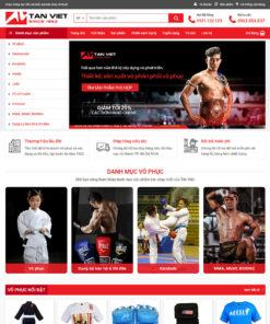 Mẫu website bán đồ võ