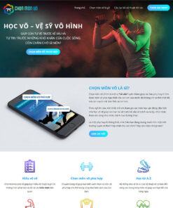 Mẫu website võ thuật 01