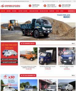 Mẫu website flatsome bán xe tải