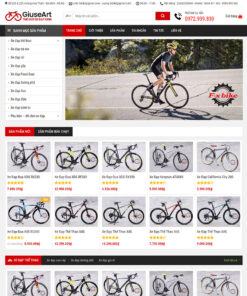 Mẫu website flatsome bán xe đạp