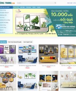 Mẫu website xưởng tranh