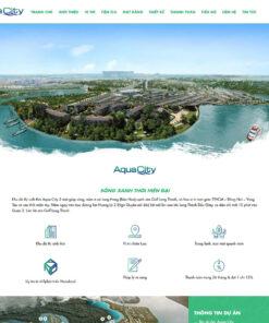 Mẫu website landing page BĐS Aqua City