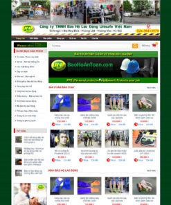 Mẫu website bán đồ bảo hộ dạng cổ điển