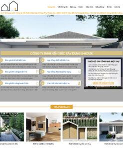 Mẫu website thiết kế biệt thự
