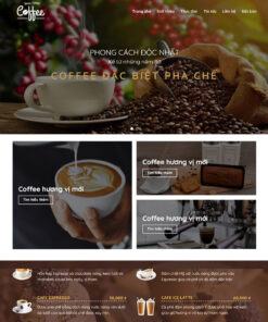 Mẫu website bán cà phê 01