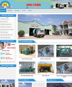 Mẫu website bán thiết bị cẩu trục