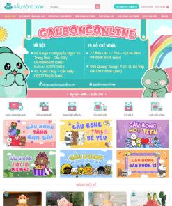 Mẫu website bán gấu bông