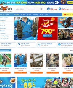 Mẫu website bán hải sản
