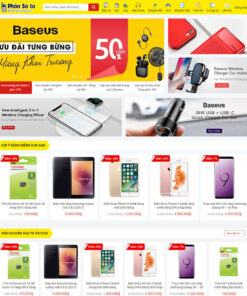 Mẫu website bán phụ kiện điện thoại