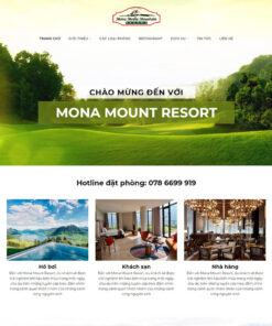 Mẫu website resort du lịch