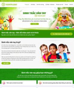 Mẫu website sinh trắc vân tay