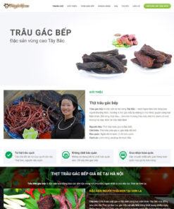 Mẫu website landing page bán thịt trâu
