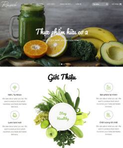 Mẫu website thực phẩm hữu cơ