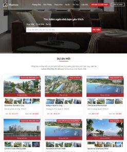 Mẫu website bất động sản 50