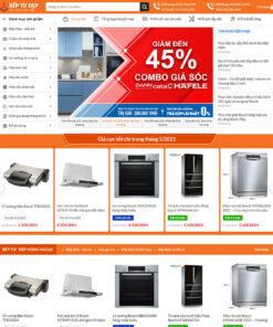 Mẫu website bán bếp từ