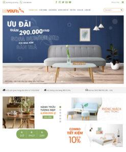 Mẫu website bán nội thất Beyours