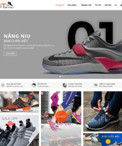 Mẫu website bán giày thể thao 01