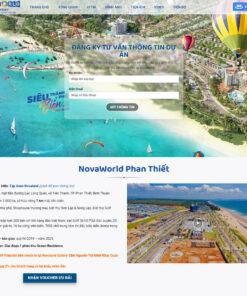Mẫu website bất động sản novaland