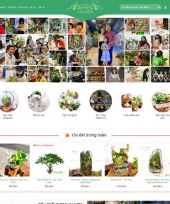 Mẫu website bán cây xanh terrarium