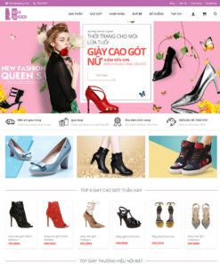 Mẫu website bán giày nữ 01